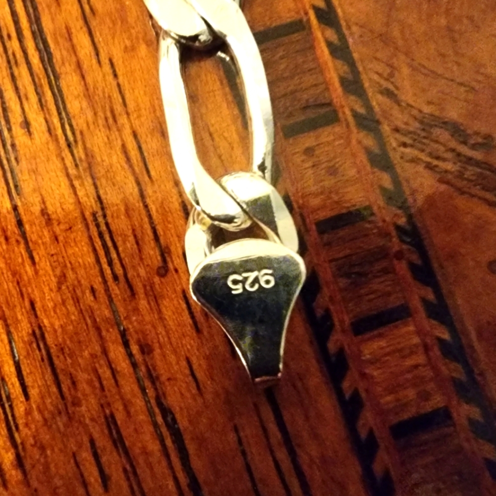 925 Sterling Silver Figaro 24" Chain